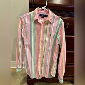 Ralph Lauren Pastel Multi-Stripe Button-Down Shirt